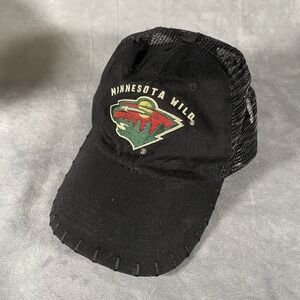 Minnesota Wild NHL Trucker Hat Black Mesh Coors Light Snapback Hockey Cap‎